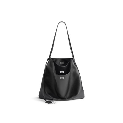 BALENCIAGA MEN'S RODEO NORTH-SOUTH TOTE BAG IN BLACK 8276642AA4U1000 (33*25*10cm)